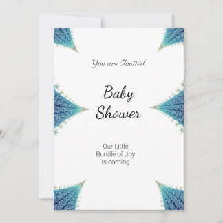 Invitation fête prénatale pour bébé garçon bleu bl
