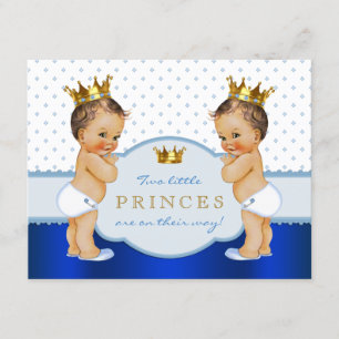 Invitation Fête prénatale pour le Prince Twin Baby