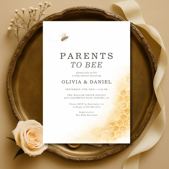 Invitation Fête Prénatale pour les futurs parents de couples (Créateur téléchargé)