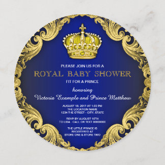 Invitation Fête Prénatale pour un Prince Élégant