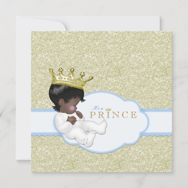 Invitation Fête prénatale Prince Ethnique (Devant)