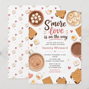 Invitation Fête Prénatale S'more Love avec Marshmallow