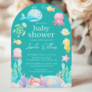 Invitation Fête Prénatale Sous l'Océan