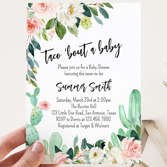 Invitation Fête Prénatale Taco à propos d'un bébé (Créateur téléchargé)