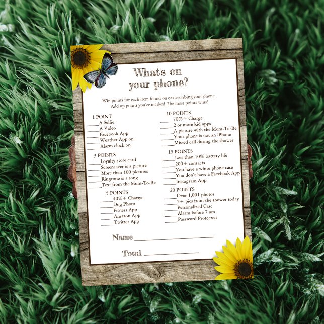 Invitation Fête Prénatale Tournesol Rustique Qu'est-ce Qu'il  (Créateur téléchargé)
