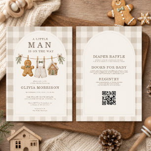 Invitation Fête Prénatale Tout en Un Bébé en Pain d'Épice Pet