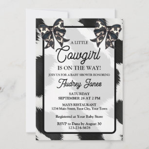 Invitation Fête Prénatale Une Petite Cowgirl Est En Route