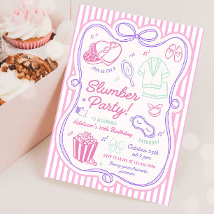 Invitation Fête Pyjama Anniversaire Fille