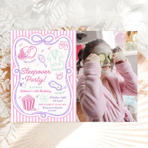 Invitation Fête Pyjama Anniversaire Fille Photo