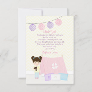 Invitation Fête pyjama de glamping