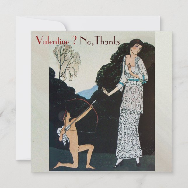 INVITATION FÊTE RETRO ANTI SAINT-VALENTIN BOURRAGE À LA CIRE  (Devant)