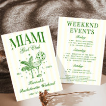 Fête rétro moderne verte et jaune Miami Bach