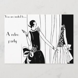 Invitation Fête rétro Vintage des années 1930 sur le thème du