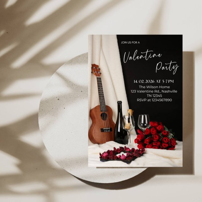Invitation Fête romantique de la Saint-Valentin (Créateur téléchargé)