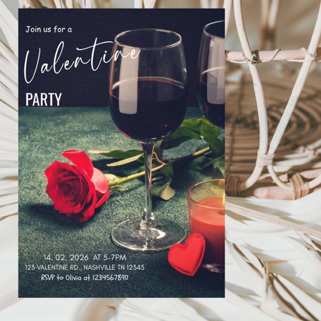 Invitation Fête romantique de la Saint-Valentin (Créateur téléchargé)