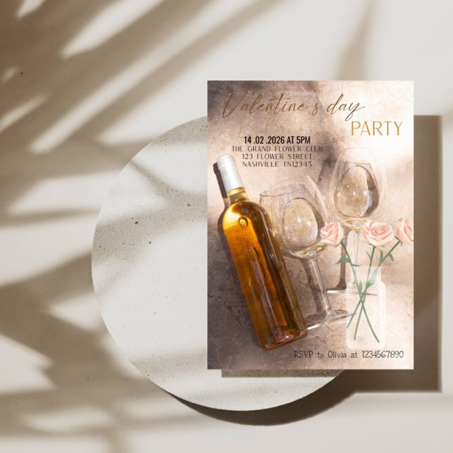 Invitation Fête romantique de la Saint-Valentin (Créateur téléchargé)