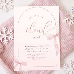 Invitation Fête Rose Bébé Fille
