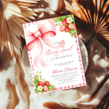 Fête Rose Coquette Ruban Baies Douces Baby Shower