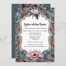 Fête rustique de la baie de pin de pin d'hiver