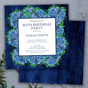 Invitation Fête rustique pour un 30e anniversaire avec des ho