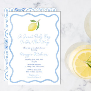 Invitation Fête Simple Garçon Bébé Douce Baby Shower Gribouil
