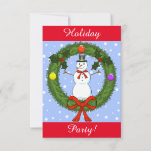 Invitation Fête Snowman (personnalisable)