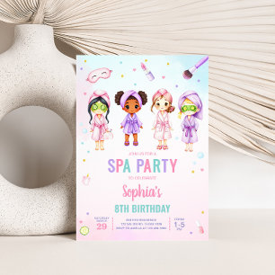 Invitation Fête Spa de beauté fille fête d'anniversaire