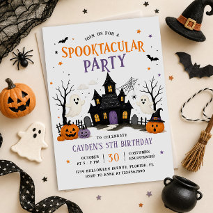 Invitation Fête Spooktacular Halloween Anniversaire Enfants