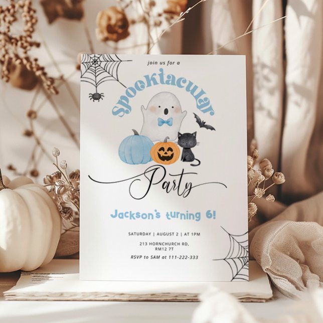 Invitation Fête Spotacular garçon anniversaire d'Halloween (Créateur téléchargé)