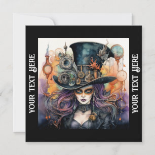 Invitation Fête Steampunk d'Halloween