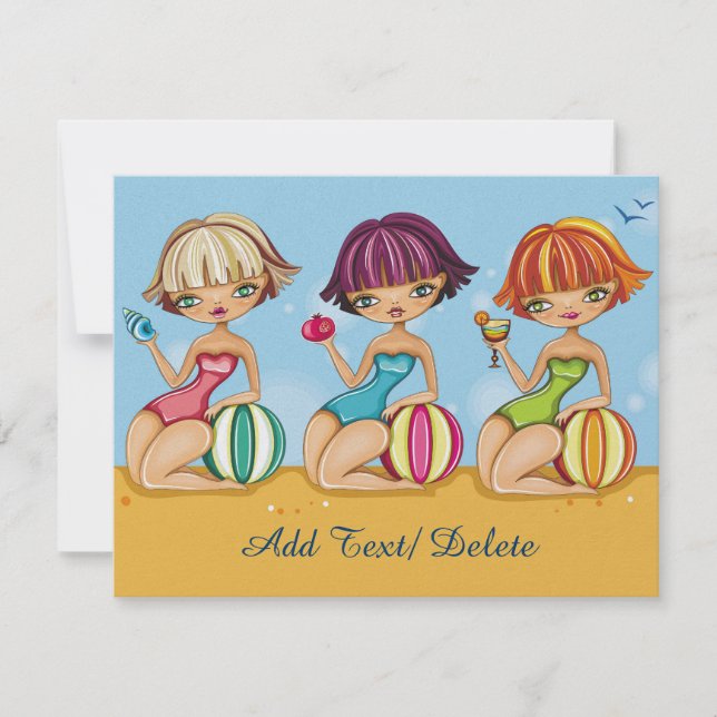 Invitation Fête sur la plage - Remise de diplômes - C'est l'h (Devant)