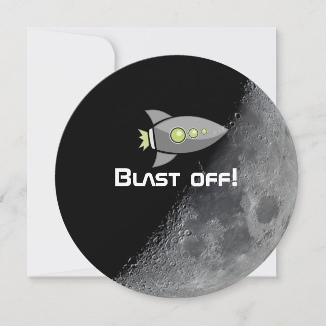 Invitation Fête sur le thème de l'espace personnalisée (Devant)