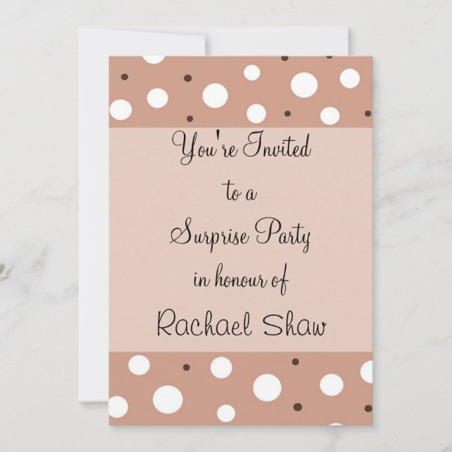 Invitation Fête Surprise (Devant)