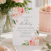 FÊTE SURPRISE 35e Anniversaire Féminin Floral Rose