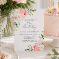 FÊTE SURPRISE 85e Anniversaire Féminin Floral Rose