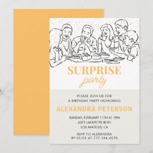 Invitation Fête surprise de la famille Gold pour son 88e anni