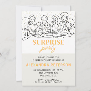 Invitation Fête surprise de la famille Gold pour son 96e anni