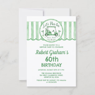 Invitation Fête surprise pas chère pour 60e anniversaire thèm