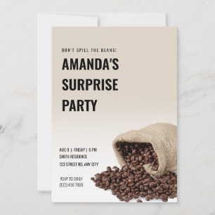 Invitation Fête surprise personnalisée Ne renverse pas les ha