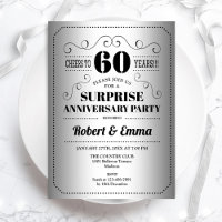 Fête surprise pour 60e anniversaire - Noir argenté