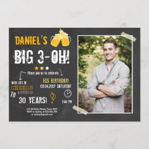 Invitation Fête Surprise Salutations et bières anniversaire 3