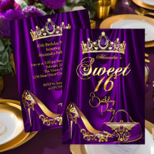 Fête Sweet 16 Couronne Violet Sac à talons hauts O