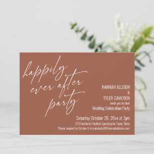 Invitation Fête Terracotta Happily Ever After Réception