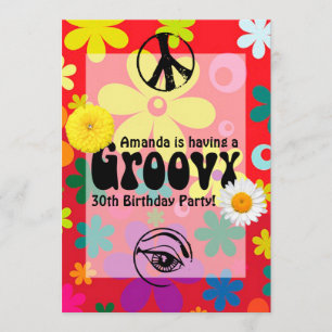 Invitation Fête Thème Hippie