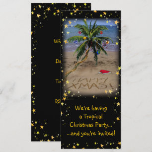 Invitation Fête Tropical de Noël