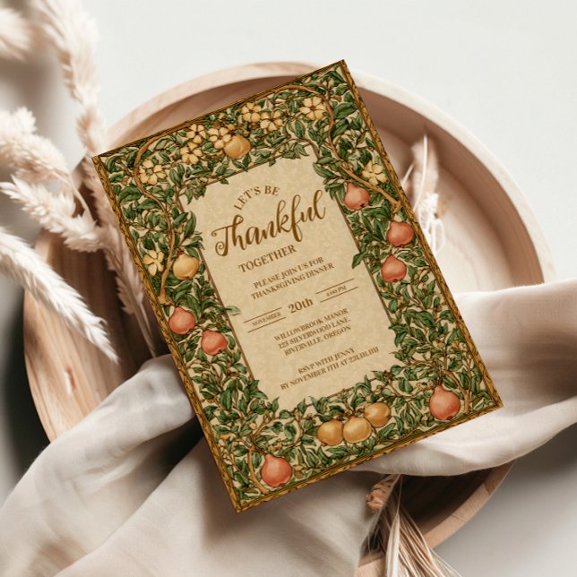 Invitation Fête vintage de Thanksgiving Orchard (Créateur téléchargé)