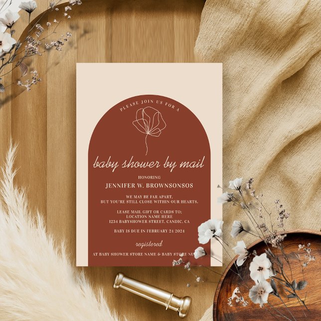 Invitation Fête virtuelle de naissance de bébé par la poste b (Créateur téléchargé)