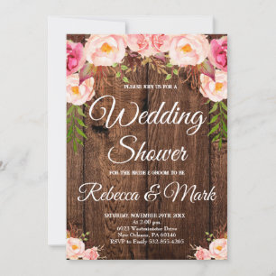 Invitation Fête wedding shower, Wedding shower floral
