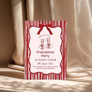 Invitation Fête Whimsical Friendsmas