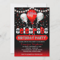 Fêter Balloons Confetti fête du 40e anniversaire